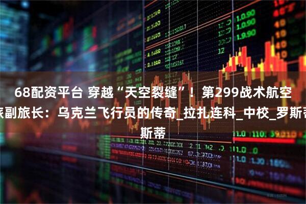 68配资平台 穿越“天空裂缝”！第299战术航空旅副旅长：乌克兰飞行员的传奇_拉扎连科_中校_罗斯蒂